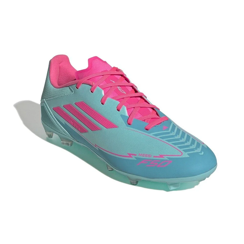 Adidas F50 League IH0928 Men's 11 Flash Aqua Messi FG/MG Football Boots LIQ1492